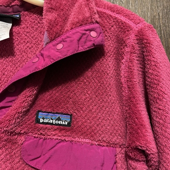 Patagonia Women's Polartec Re-Tool Snap-T Fleece Pullover. Berry Pink! Sz: M! - Picture 4 of 12